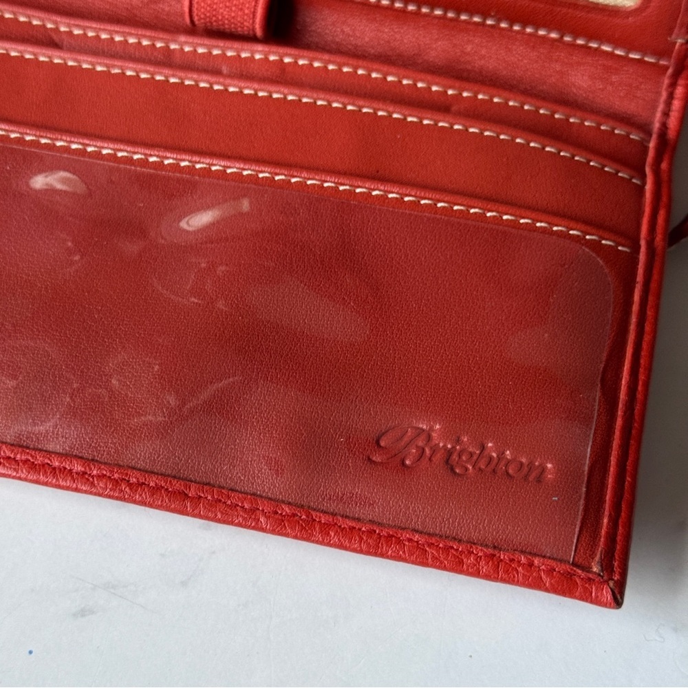 Brighton Burnt Orange Crossbody Organizer Leather Bag near perfect condition - Picture 9 of 12